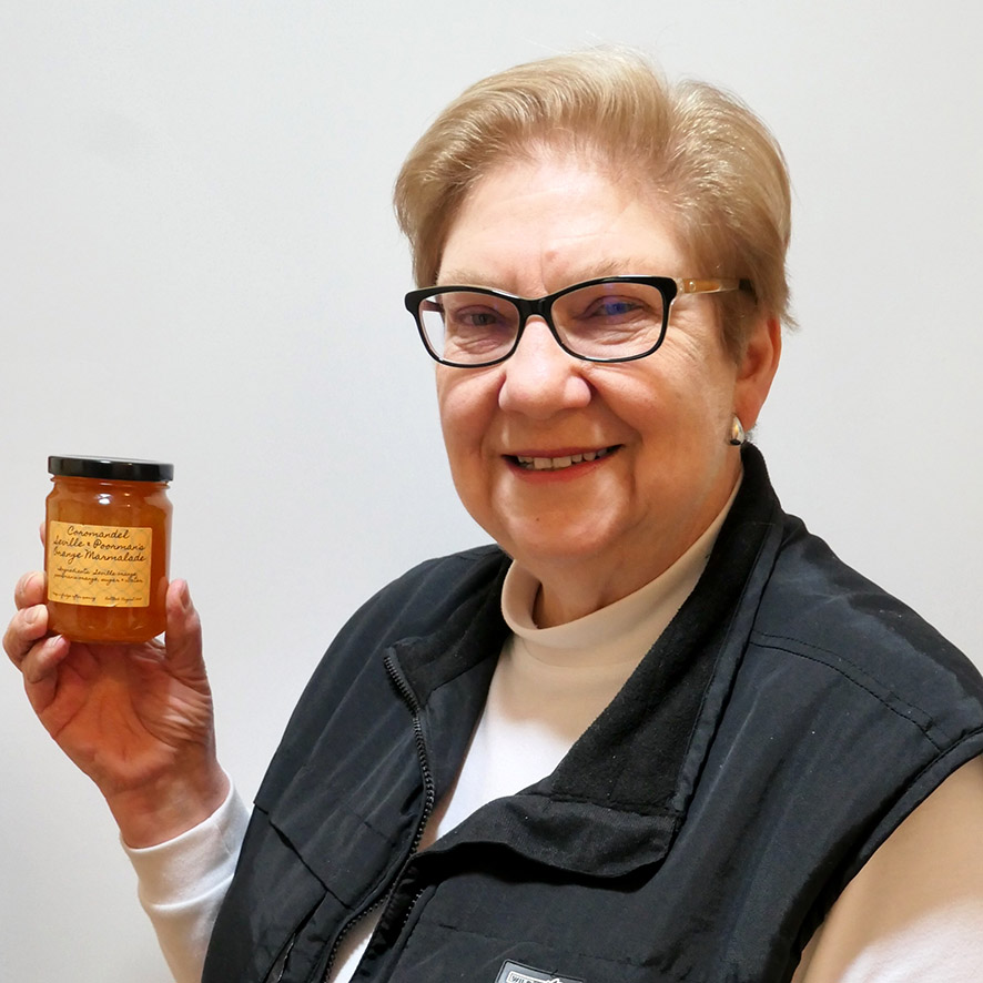 Bev and her Champion marmalade